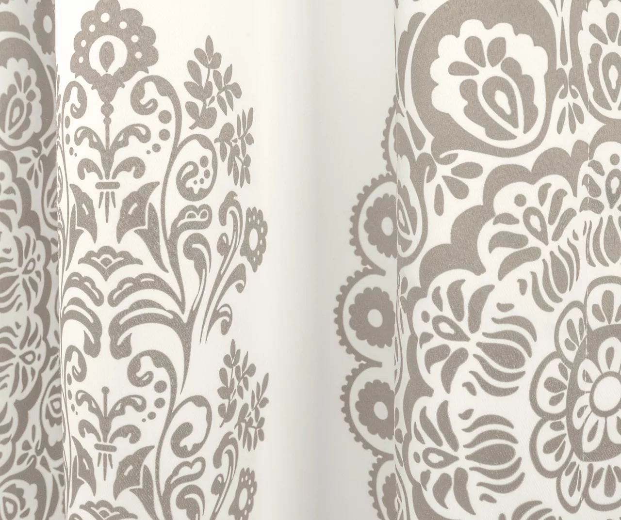 Evelyn Medallion Gray & White Room-Darkening Rod Pocket Curtain Panel Pair, (84") 4 Evelyn Medallion Gray & White Room-Darkening Rod Pocket Curtain Panel Pair, (84") - Image 4
