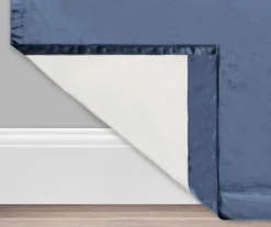 Harper Navy Velvet Blackout Rod Pocket Curtain Panel, (95") -Home Decor Store 810474869 3