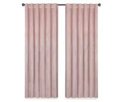 Harper Blush Velvet Blackout Rod Pocket Curtain Panel, (108") -Home Decor Store 810474949 4