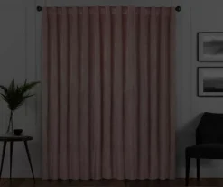 Harper Blush Velvet Blackout Rod Pocket Curtain Panel, (108") -Home Decor Store 810474949 6
