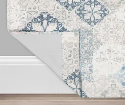 Martina Medallion Blue Blackout Grommet Curtain Panel, (63") -Home Decor Store 810474967 3