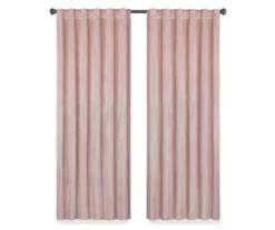 Harper Blush Velvet Blackout Rod Pocket Curtain Panel, (84") -Home Decor Store 810475014 4