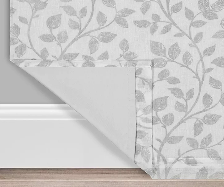 Nora Botanical White Blackout Rod Pocket Curtain Panel, (84") 3 Nora Botanical White Blackout Rod Pocket Curtain Panel, (84") - Image 3