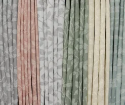 Nora Botanical White Blackout Rod Pocket Curtain Panel, (84") 15 Nora Botanical White Blackout Rod Pocket Curtain Panel, (84") -Home Decor Store 810475041 7