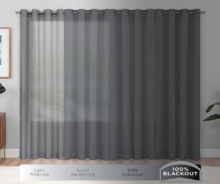 Nora Botanical White Blackout Rod Pocket Curtain Panel, (84") 8 Nora Botanical White Blackout Rod Pocket Curtain Panel, (84") - Image 8