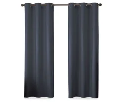 Gabriella Indigo Blackout Grommet Curtain Panel, (63") -Home Decor Store 810475069 4