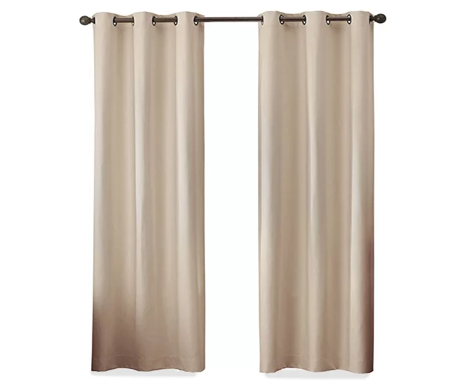Gabriella Beige Blackout Grommet Curtain Panel, (95") 4 Gabriella Beige Blackout Grommet Curtain Panel, (95") - Image 4
