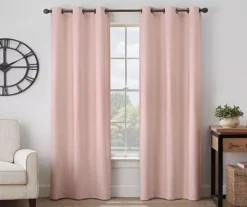 Gabriella Blush Blackout Grommet Curtain Panel, (84")