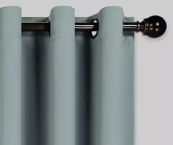 Round & Round Blue River Blackout Grommet Curtain Panel, (108") -Home Decor Store 810475228 3