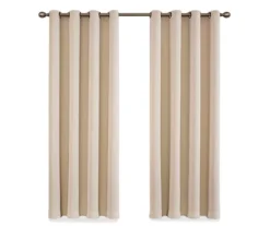 Round & Round Ecru Blackout Grommet Curtain Panel, (95") -Home Decor Store 810475239 4