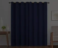 Round & Round Navy Blackout Grommet Curtain Panel, (95") -Home Decor Store 810475240 6