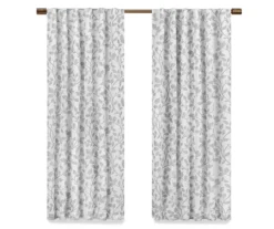 Nora Botanical White Blackout Rod Pocket Curtain Panel, (95") -Home Decor Store 810475255 4