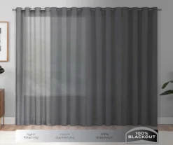 Nora Botanical White Blackout Rod Pocket Curtain Panel, (95") -Home Decor Store 810475255 8