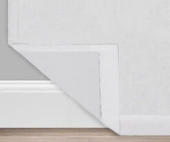 Nora White Blackout Rod Pocket Curtain Panel, (95") -Home Decor Store 810475266 3