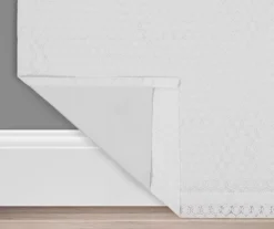 Nora Crochet White Blackout Rod Pocket Curtain Panel, (84") 11 Nora Crochet White Blackout Rod Pocket Curtain Panel, (84") -Home Decor Store 810475290 3