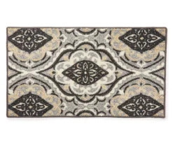 Gray Medallion Accent Rug, (30" X 46")