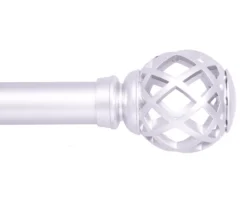 Arthur Luster Brushed Nickel 1" Curtain Rod, (42"-120")