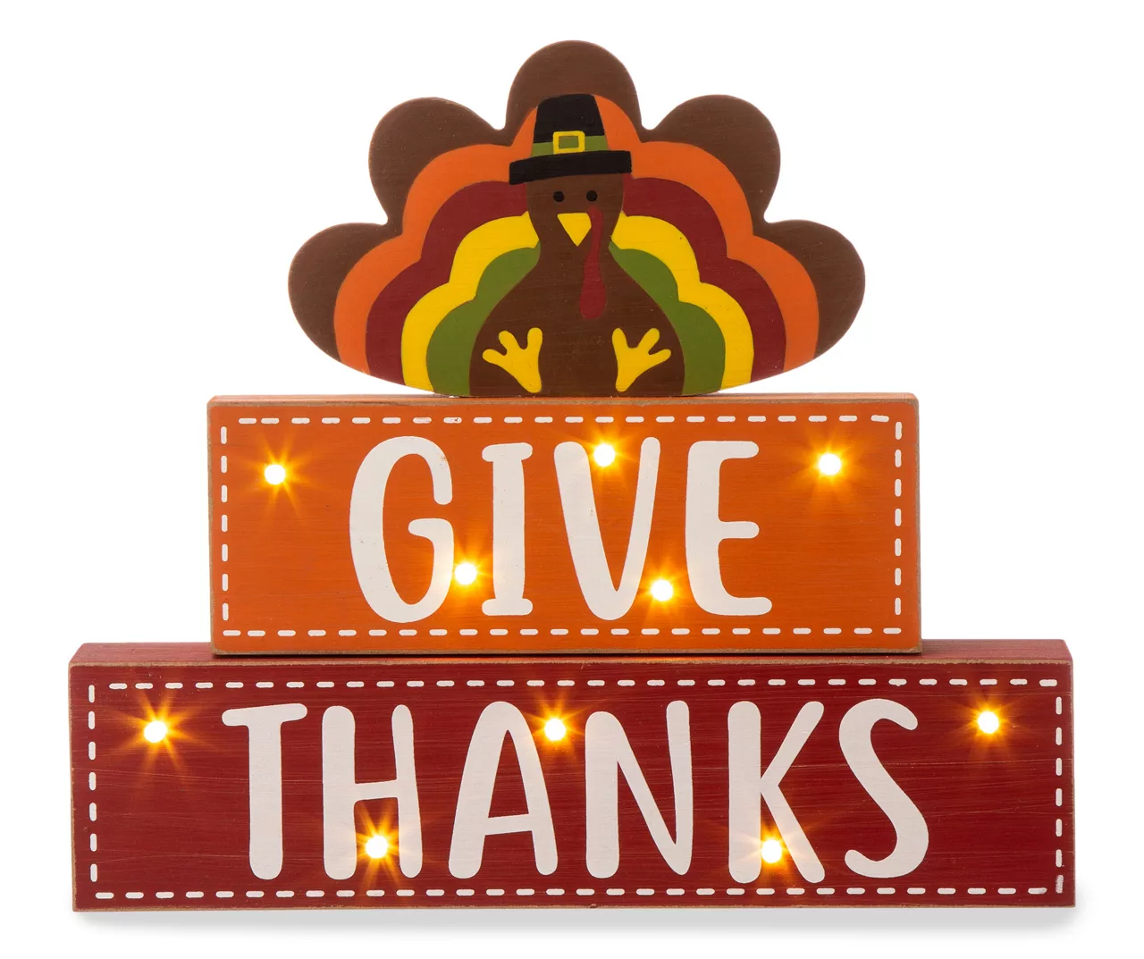 "Give Thanks" LED Block Tabletop Decor 1 "Give Thanks" LED Block Tabletop Decor