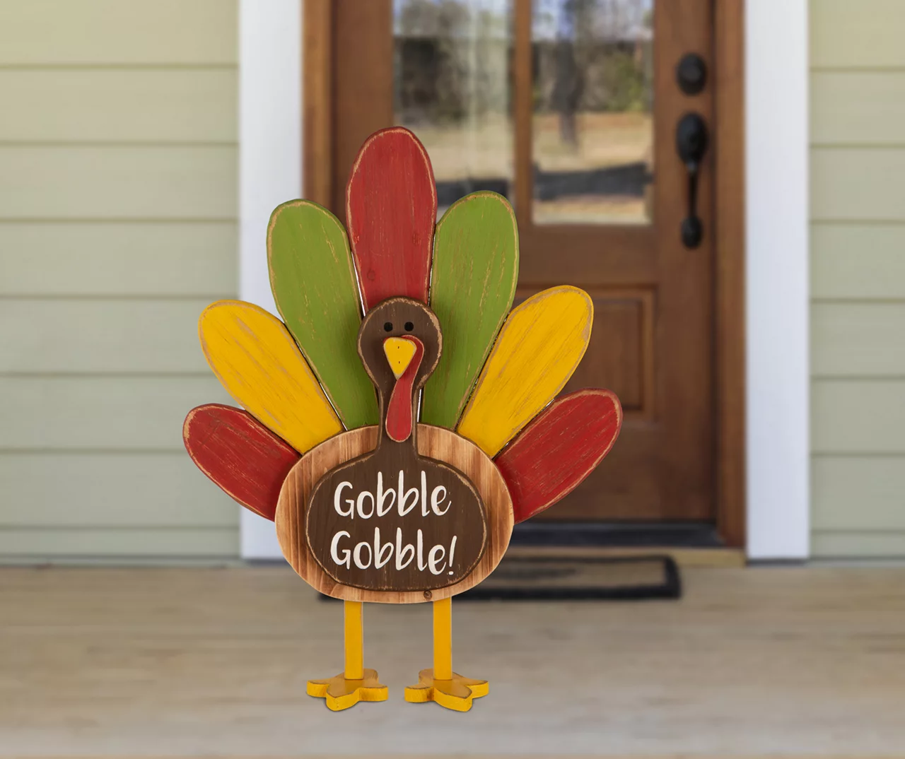 "Gobble Gobble" Turkey Standing Decor 1 "Gobble Gobble" Turkey Standing Decor