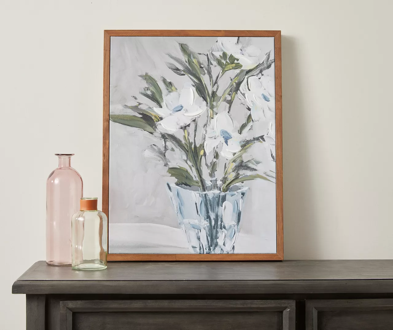 Blue Floral Vase Framed Canvas 2 Blue Floral Vase Framed Canvas - Image 2
