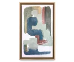 Framed Neutral Abstract Crystex Print, (16" X 26")