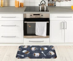 Real Living Charcoal & White Coffee Cups & Mugs Soft Step Kitchen Mat 5 Real Living Charcoal & White Coffee Cups & Mugs Soft Step Kitchen Mat -Home Decor Store 810505406 2