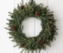 24" Pinecone LED Wreath -Home Decor Store 810510677