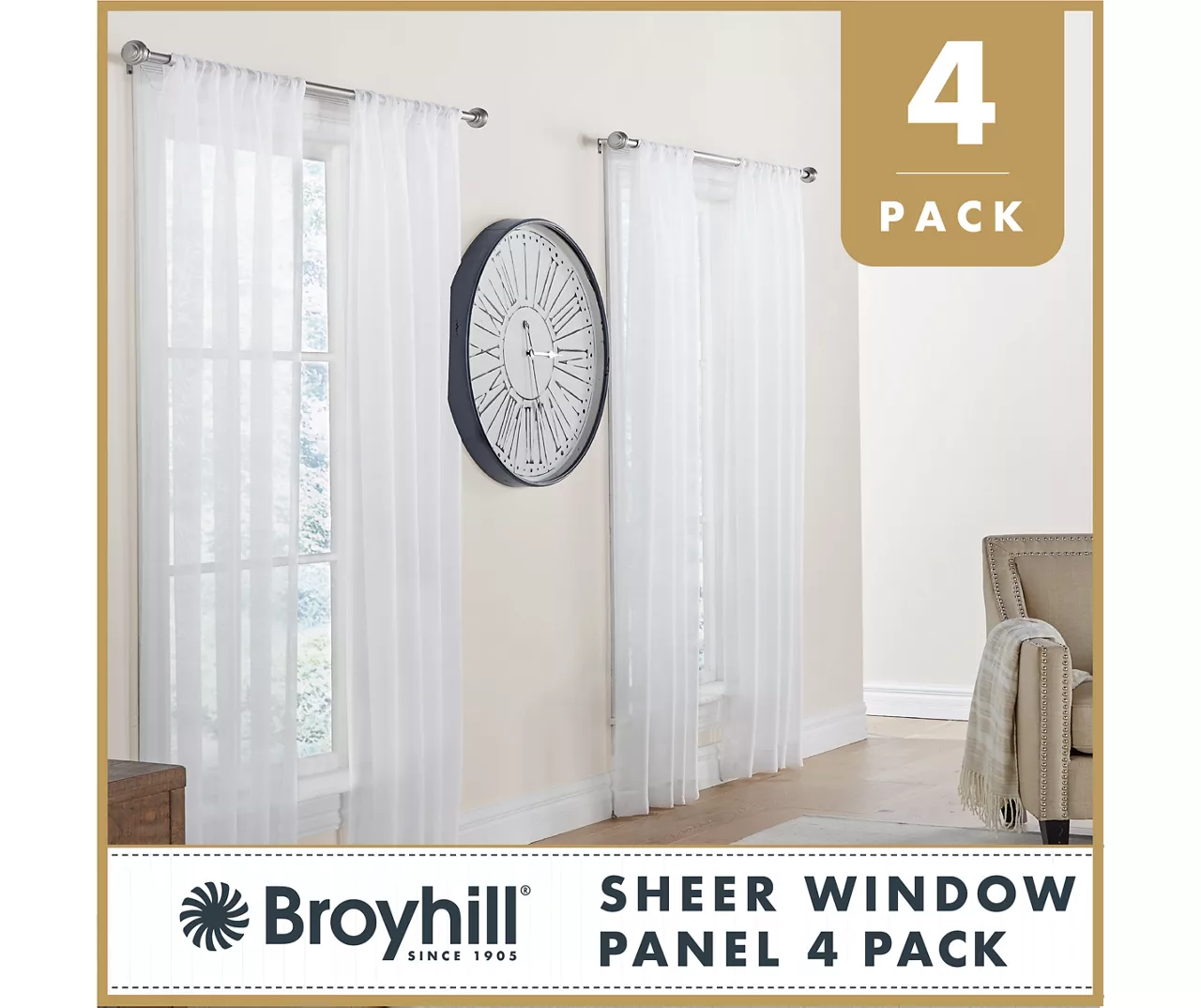 Broyhill Perfect Sheers 4-Piece Curtain Panel Set 12 Broyhill Perfect Sheers 4-Piece Curtain Panel Set - Image 12