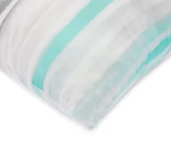 Aqua & Gray Stripe Full 14-Piece Reversible Comforter Set -Home Decor Store 810515022 6