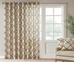 Sereno Fretwork Light-Filtering Grommet Patio Curtain Panel, (84") -Home Decor Store 810517999