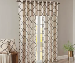 Sereno Fretwork Khaki Light-Filtering Grommet Curtain Panel, (95") -Home Decor Store 810518000 810518001 810518002 10