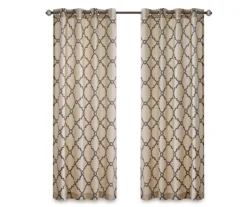 Sereno Fretwork Khaki Light-Filtering Grommet Curtain Panel, (63") 23 Sereno Fretwork Khaki Light-Filtering Grommet Curtain Panel, (63") -Home Decor Store 810518000 810518001 810518002 11 1