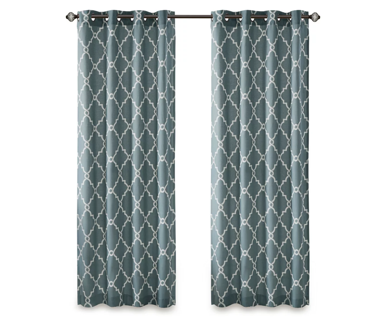 Sereno Fretwork Blue Light-Filtering Grommet Curtain Panel, (63") 12 Sereno Fretwork Blue Light-Filtering Grommet Curtain Panel, (63") - Image 12