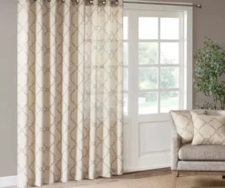 Sereno Fretwork Light-Filtering Grommet Patio Curtain Panel, (84") -Home Decor Store 810518023 1