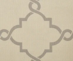 Sereno Fretwork Beige Light-Filtering Grommet Curtain Panel, (84") -Home Decor Store 810518024 810518025 810518026 6