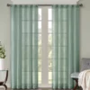 Avery Crushed Sheer Rod Pocket Curtain Panel Pair
