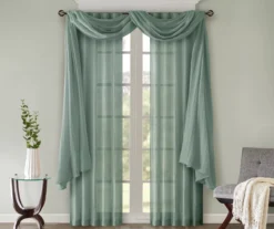 Avery Crushed Sheer Rod Pocket Curtain Panel Pair -Home Decor Store 810518041 810518038 810518042 8
