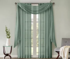 Avery Crushed Sheer Rod Pocket Curtain Panel Pair -Home Decor Store 810518041 810518038 810518042 9