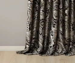 Valerie Black Light-Filtering Rod Pocket Curtain Panel Pair, (95") 16 Valerie Black Light-Filtering Rod Pocket Curtain Panel Pair, (95") -Home Decor Store 810518076 810518077 5 1