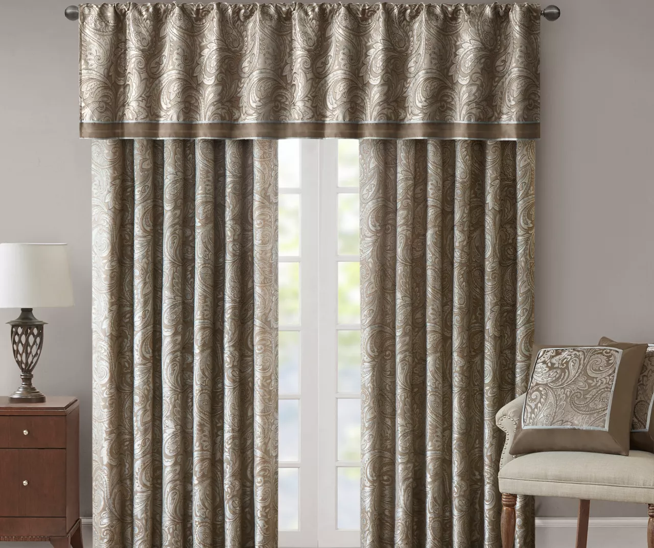 Valerie Blue Light-Filtering Rod Pocket Curtain Panel Pair, (95") 10 Valerie Blue Light-Filtering Rod Pocket Curtain Panel Pair, (95") - Image 10