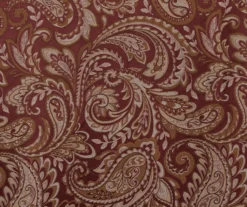 Valerie Burgundy Light-Filtering Rod Pocket Curtain Panel Pair, (84") -Home Decor Store 810518081 810518082 6 1