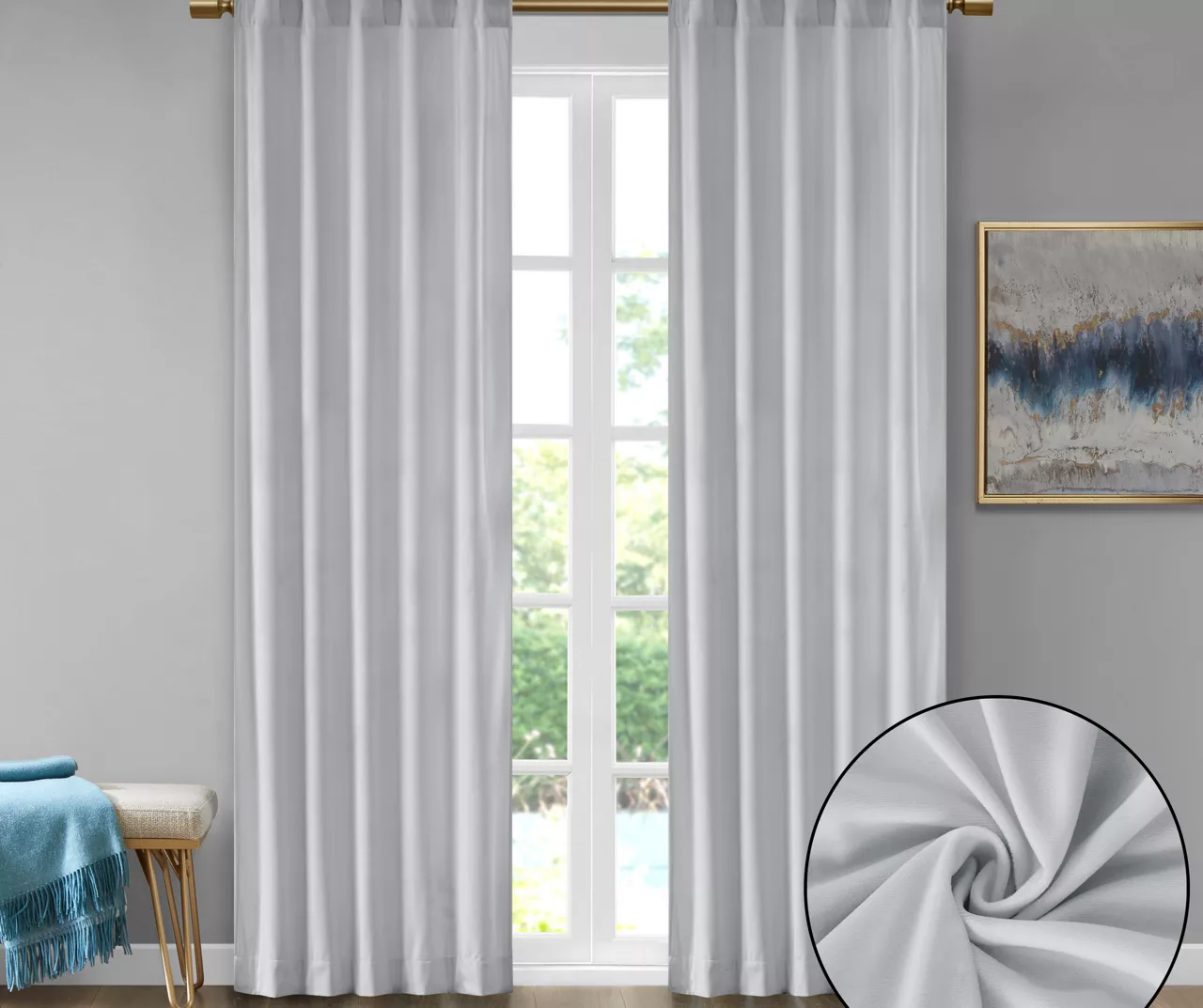 Bryce Velvet Room-Darkening Rod Pocket Curtain Panel Pair 14 Bryce Velvet Room-Darkening Rod Pocket Curtain Panel Pair - Image 14