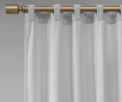 Bryce Velvet Light Gray Room-Darkening Rod Pocket Curtain Panel Pair, (63") -Home Decor Store 810518084 810518163 810518164 5 1