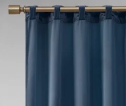 Bryce Velvet Navy Room-Darkening Rod Pocket Curtain Panel Pair, (84") 14 Bryce Velvet Navy Room-Darkening Rod Pocket Curtain Panel Pair, (84") -Home Decor Store 810518085 810518086 810518087 5