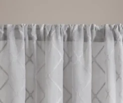 Clarissa Diamond Gray Sheer Rod Pocket Curtain Panel, (95") 7 Clarissa Diamond Gray Sheer Rod Pocket Curtain Panel, (95") -Home Decor Store 810518093 810518094 3
