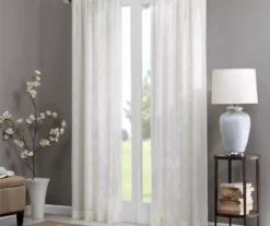 Clarissa Diamond Sheer Rod Pocket Curtain Panel -Home Decor Store 810518103 810518104 1 1