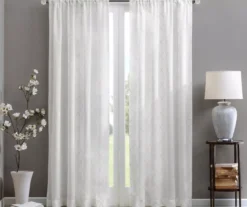 Clarissa Diamond Sheer Rod Pocket Curtain Panel -Home Decor Store 810518103 810518104 4