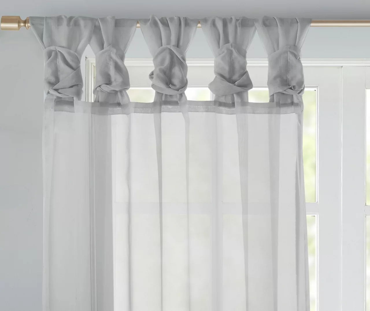 Persis Voile Sheer Twisted Tab Curtain Panel Pair 11 Persis Voile Sheer Twisted Tab Curtain Panel Pair - Image 11