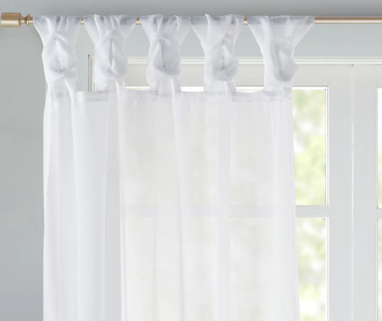 Persis Voile Sheer Twisted Tab Curtain Panel Pair 16 Persis Voile Sheer Twisted Tab Curtain Panel Pair - Image 16