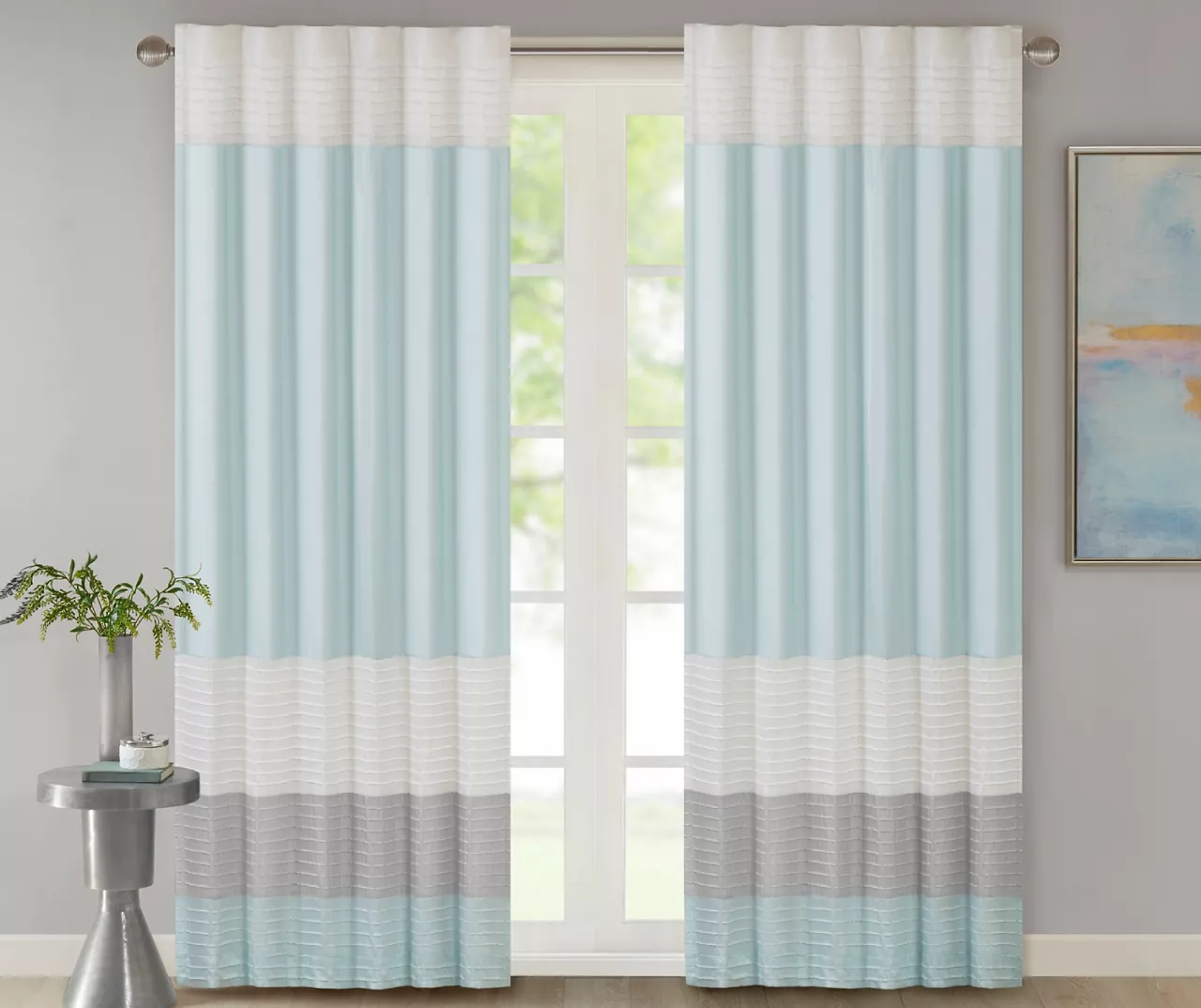 Salem Pintuck Light-Filtering Rod Pocket Curtain Panel, (84") 1 Salem Pintuck Light-Filtering Rod Pocket Curtain Panel, (84")